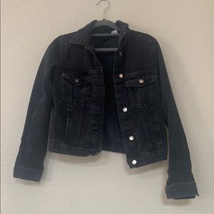 Black denim jacket